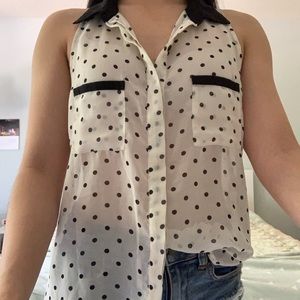 Polka Dot Sleeveless Tank